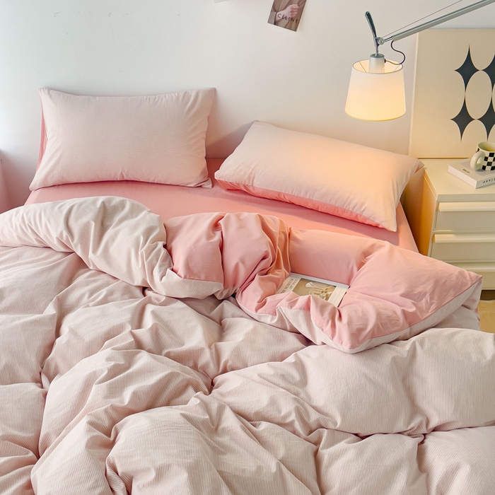 91家纺网 家纺一手货源 找家纺 （总）金丝鸟 2023新款全棉水洗棉简单款条纹系列