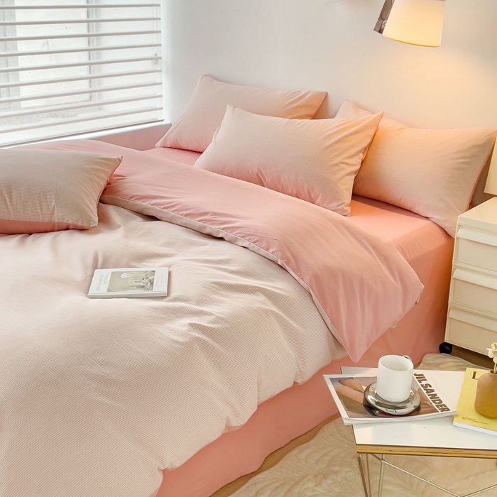 91家纺网 家纺一手货源 找家纺 （总）金丝鸟 2023新款全棉水洗棉简单款条纹系列