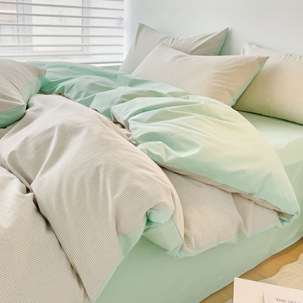 91家纺网 家纺一手货源 找家纺 （总）金丝鸟 2023新款全棉水洗棉简单款条纹系列