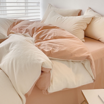 91家纺网 家纺一手货源 找家纺 （总）金丝鸟 2023新款全棉水洗棉简单款条纹系列