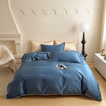 91家纺网 家纺一手货源 找家纺 （总）怡家居2023新款100支长绒棉贝壳针四件套