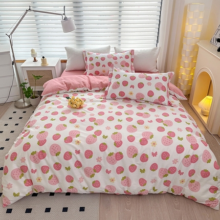 乐童 2024网红直播爆款吊边＋一字绣工艺款四件套（七） 草莓派