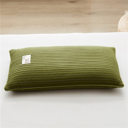 91家纺网 家纺一手货源 找家纺 （总）乐可 2023新款砂洗荞麦简约单边枕荞麦枕头枕芯