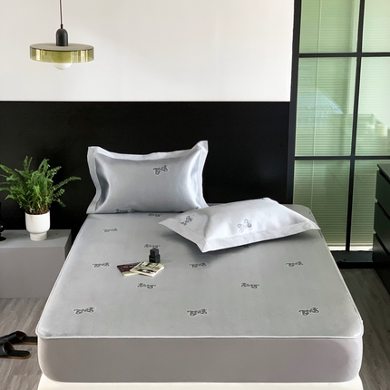 JUICY 橘滋家纺 2023新款高端可水洗提花冰丝席床笠款-场景二 安琪拉