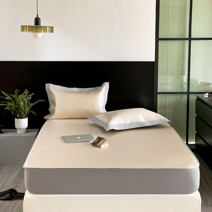 JUICY 橘滋家纺 2023新款高端可水洗提花冰丝席床笠款-场景二 米拉奶酪