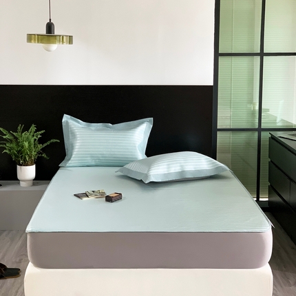 JUICY 橘滋家纺 2023新款高端可水洗提花冰丝席床笠款-场景二 米拉薄荷