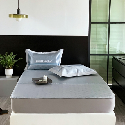 91家纺网 家纺一手货源 找家纺 JUICY 橘滋家纺 2023新款高端可水洗提花冰丝席床笠款-场景二 罗马假日