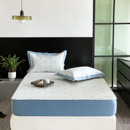 91家纺网 家纺一手货源 找家纺 （总）JUICY 橘滋家纺 2023新款高端可水洗提花冰丝席床笠款-场景二