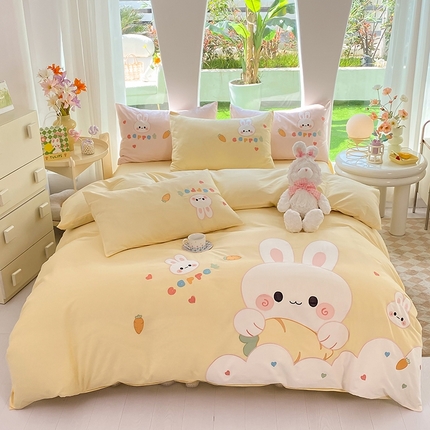 91家纺网 家纺一手货源 找家纺 （总）迪欧芙 2023新款13372全棉公主风四件套-伊莉莎