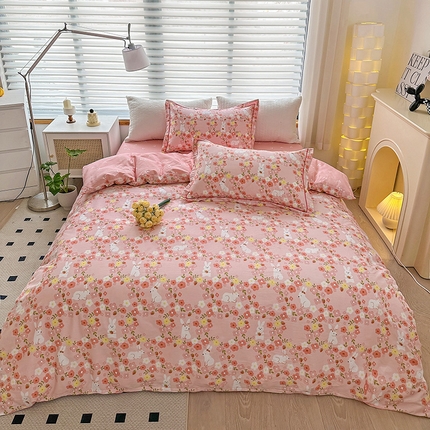 乐童 2024网红直播爆款吊边＋一字绣工艺款四件套（七） 米菲兔