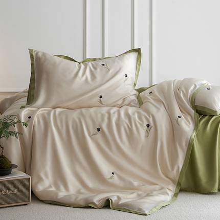 91家纺网 家纺一手货源 找家纺 风向标家纺 2023新款LF兰精天丝绣花四件套 兰精天丝-郁金香