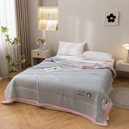 91家纺网 家纺一手货源 找家纺 （总）帕拉美拉 2025新款凉感丝纯色夏被