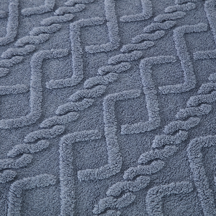 91家纺网 家纺一手货源 找家纺 新丽佳 2023新款塔芙绒双面毛毯 蓝灰