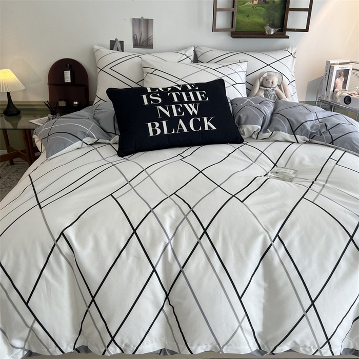 91家纺网 家纺一手货源 找家纺 HL原创 2023新款13070全棉40支四件套 律动