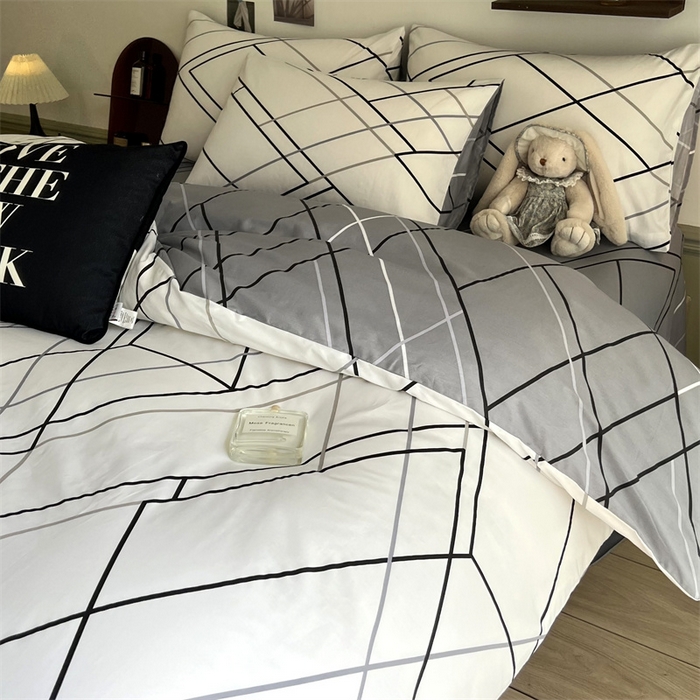 91家纺网 家纺一手货源 找家纺 HL原创 2023新款13070全棉40支四件套 律动