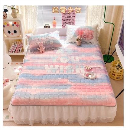 91家纺网 家纺一手货源 找家纺 顾里 2023新款0.5仙女双层雪纺纱床裙席 迷雾少女