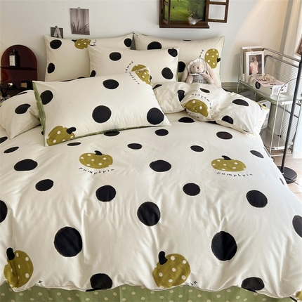 HL原创 2023新款13070全棉40支四件套 小南瓜-白