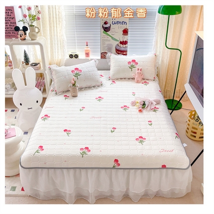 91家纺网 家纺一手货源 找家纺 （总）顾里 2023新款0.5仙女双层雪纺纱床裙席