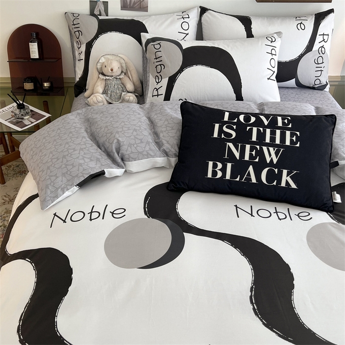 91家纺网 家纺一手货源 找家纺 HL原创 2023新款13070全棉40支四件套 简爱