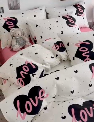 91家纺网 家纺一手货源 找家纺 HL原创 2023新款13070全棉40支四件套 城市之恋