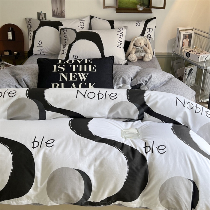 91家纺网 家纺一手货源 找家纺 HL原创 2023新款13070全棉40支四件套 简爱