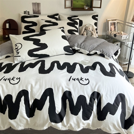 HL原创 2023新款13070全棉40支四件套 波浪线