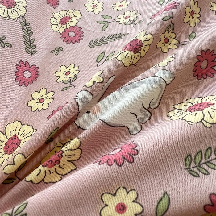 91家纺网 家纺一手货源 找家纺 HL原创 2023新款13070全棉40支四件套 玫瑰庄园