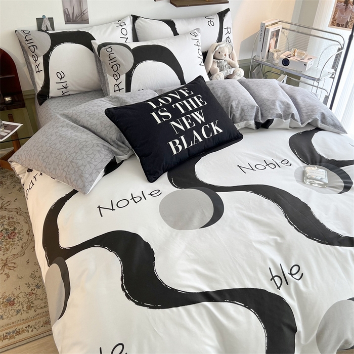 91家纺网 家纺一手货源 找家纺 HL原创 2023新款13070全棉40支四件套 简爱