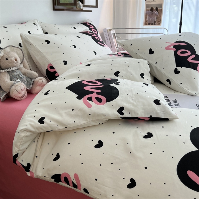 91家纺网 家纺一手货源 找家纺 HL原创 2023新款13070全棉40支四件套 城市之恋