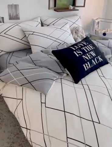 91家纺网 家纺一手货源 找家纺 HL原创 2023新款13070全棉40支四件套 律动