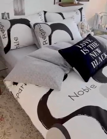 91家纺网 家纺一手货源 找家纺 HL原创 2023新款13070全棉40支四件套 简爱