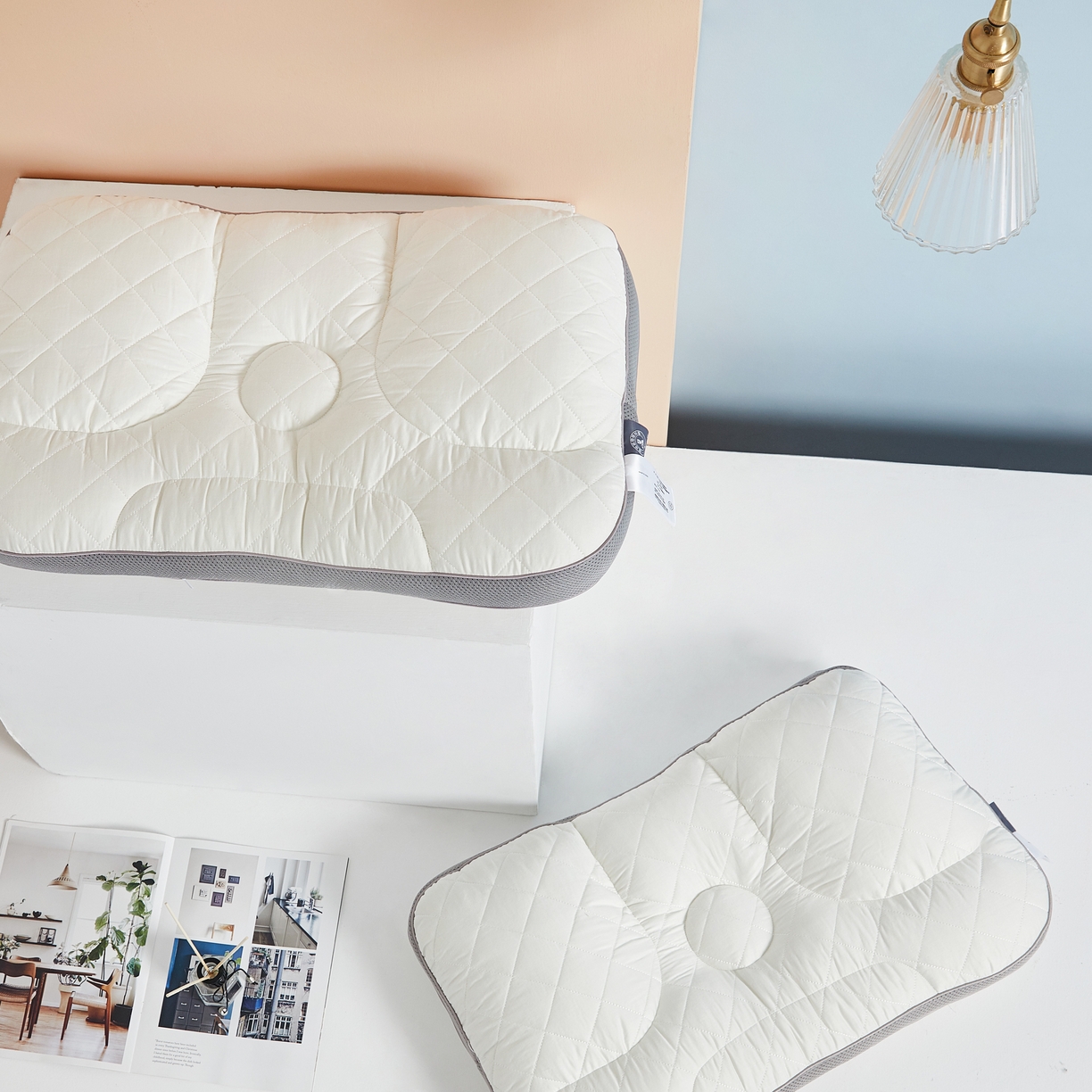 91家纺网 家纺一手货源 找家纺 （总）星芯合 2024新款铜纤维五度空间软管枕 48*74/只