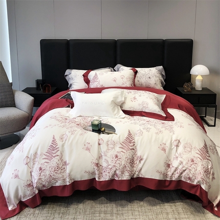 91家纺网 家纺一手货源 找家纺 （总）太古汇家居 2023年新款兰精天丝印花“乔纳森”系列四件套