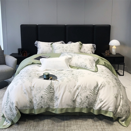 91家纺网 家纺一手货源 找家纺 （总）太古汇家居 2023年新款兰精天丝印花“乔纳森”系列四件套