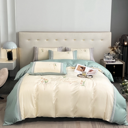 91家纺网 家纺一手货源 找家纺 （总）七七-2025新款水洗真丝四件套-安夏