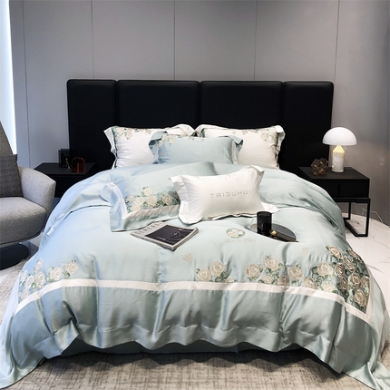 91家纺网 家纺一手货源 找家纺 （总）太古汇 2023新款兰精天丝玫瑰庄园系列四件套