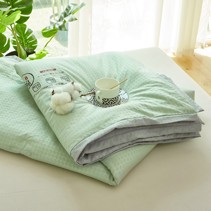 91家纺网 家纺一手货源 找家纺 中国龙 2023泡泡夏凉被空调被夏被薄款被子学生宿舍简约风被褥舒适春夏 绿色