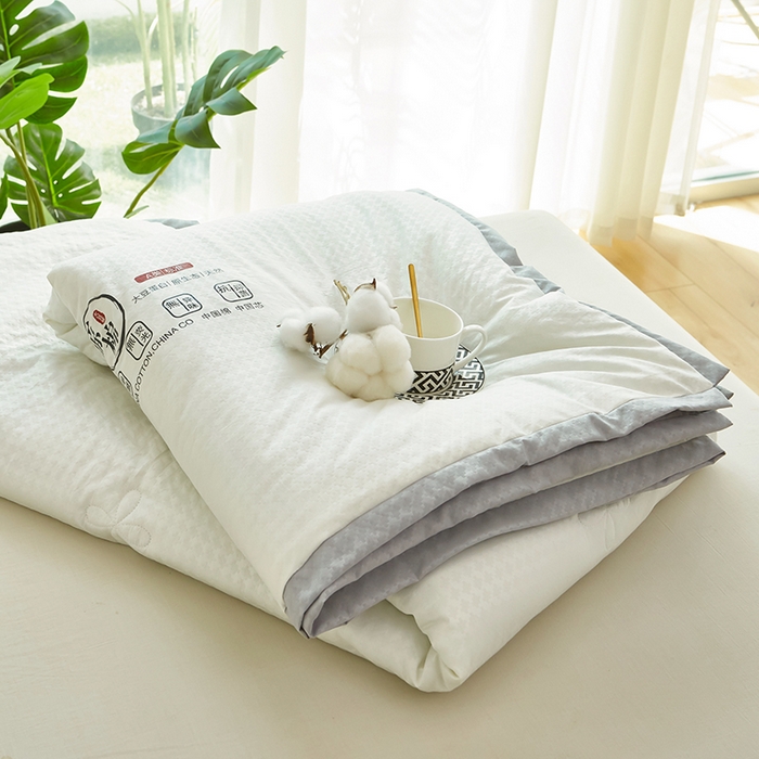 91家纺网 家纺一手货源 找家纺 中国龙 2023泡泡夏凉被空调被夏被薄款被子学生宿舍简约风被褥舒适春夏 米黄