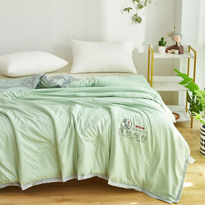 91家纺网 家纺一手货源 找家纺 中国龙 2023泡泡夏凉被空调被夏被薄款被子学生宿舍简约风被褥舒适春夏 绿色