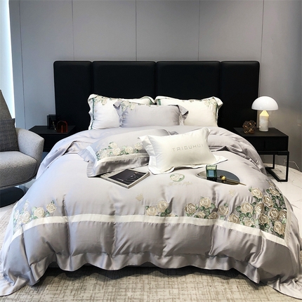 91家纺网 家纺一手货源 找家纺 （总）太古汇 2023新款兰精天丝玫瑰庄园系列四件套