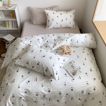 91家纺网 家纺一手货源 找家纺 （总）尺素2023年新款韩国ins博主卡通风系列四件套