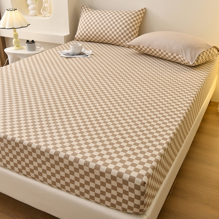 91家纺网 家纺一手货源 找家纺 家贝爱2023款A类母婴亲肤水洗棉床笠 复古卡格