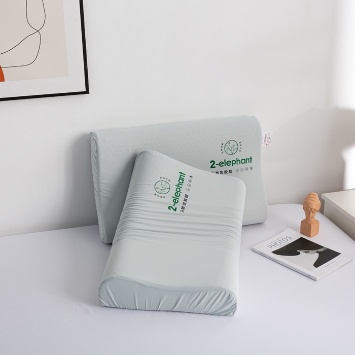 91家纺网 家纺一手货源 找家纺 萌番宝 2023新款冰丝乳胶枕 水墨灰