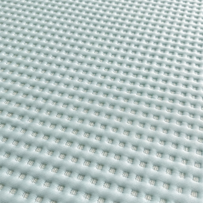 91家纺网 家纺一手货源 找家纺 鑫钰 2023新款凉感豆豆冰丝凉席 冰柠檬-华夫格蓝（床笠款）