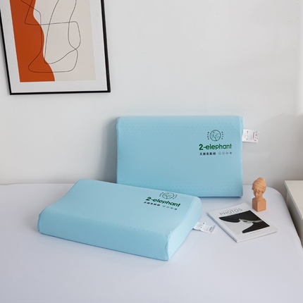 91家纺网 家纺一手货源 找家纺 萌番宝 2023新款冰丝乳胶枕 天空蓝