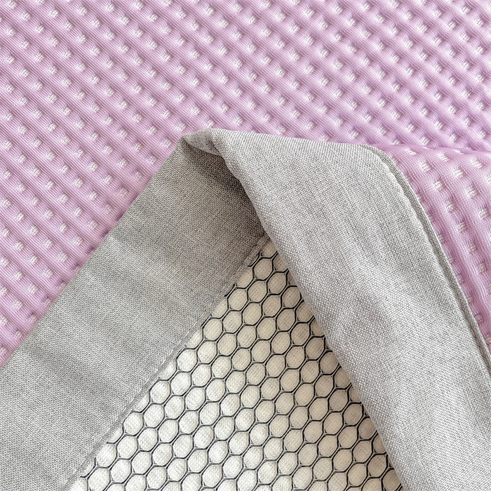 91家纺网 家纺一手货源 找家纺 鑫钰 2023新款凉感豆豆冰丝凉席 冰柠檬-华夫格紫（床席款）