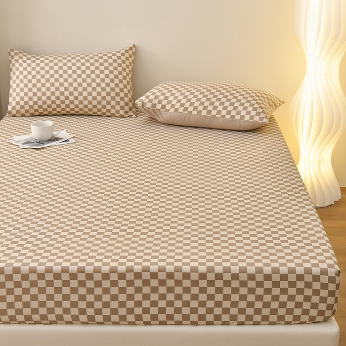 91家纺网 家纺一手货源 找家纺 家贝爱2023款A类母婴亲肤水洗棉床笠 复古卡格