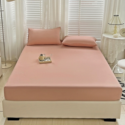 91家纺网 家纺一手货源 找家纺 恒尚居 2023新款防水床笠 防水床笠-豆沙色