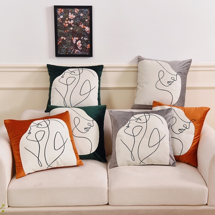 91家纺网 家纺一手货源 找家纺 恋佳居 2023新款抱枕套系列 美女