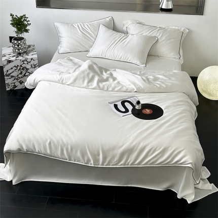 91家纺网 家纺一手货源 找家纺 （总）三味舒屋 2024新款60支兰精天丝纯色四件套